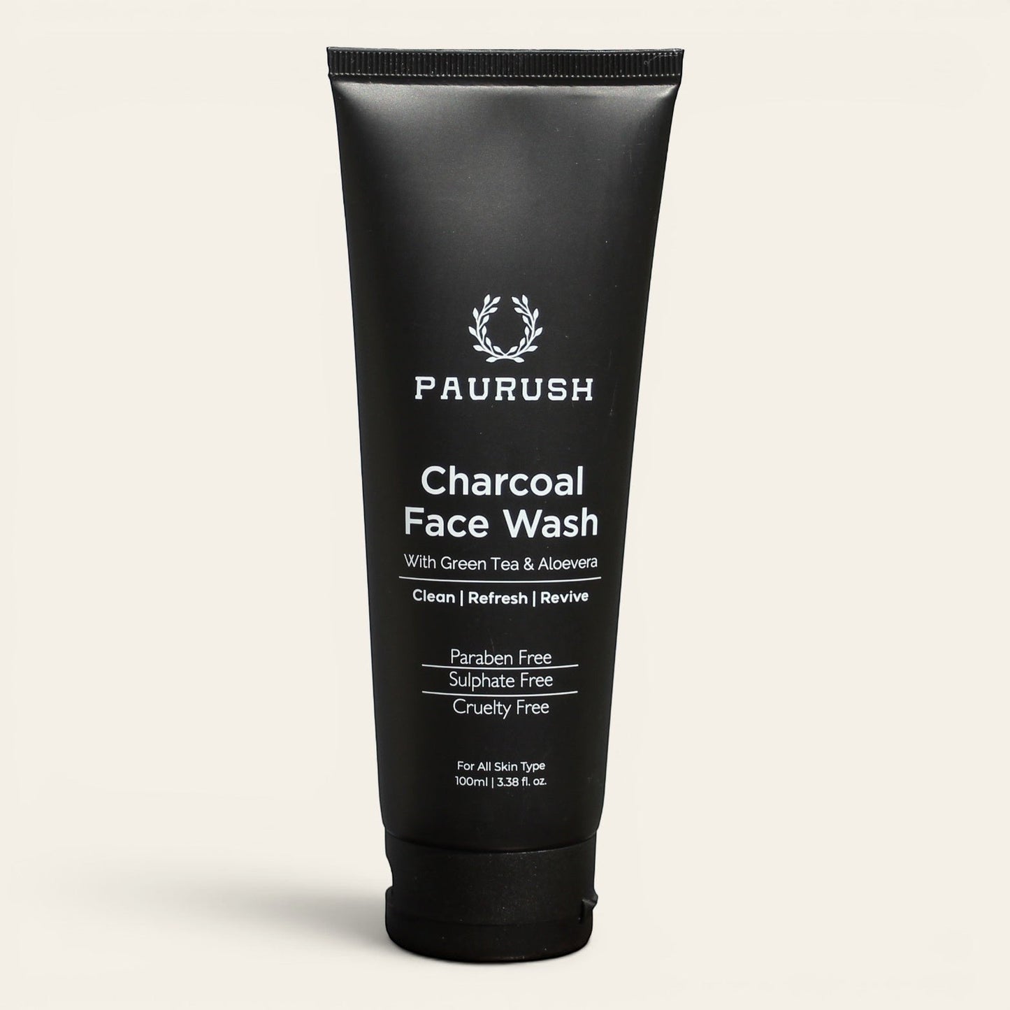 PAURUSH Charcoal Face Wash — included in the Daily Duo set