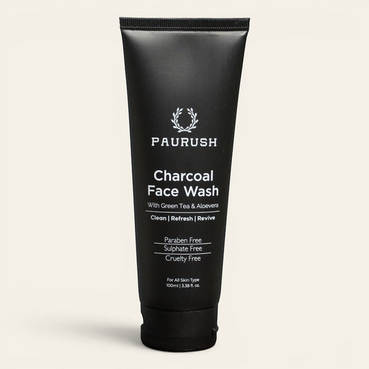 PAURUSH Charcoal Face Wash — included in the Complete Routine set