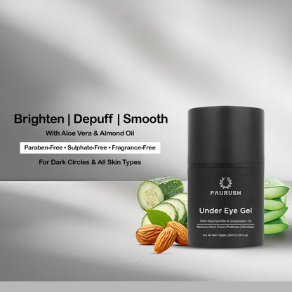 PAURUSH under eye gel for men - product photo